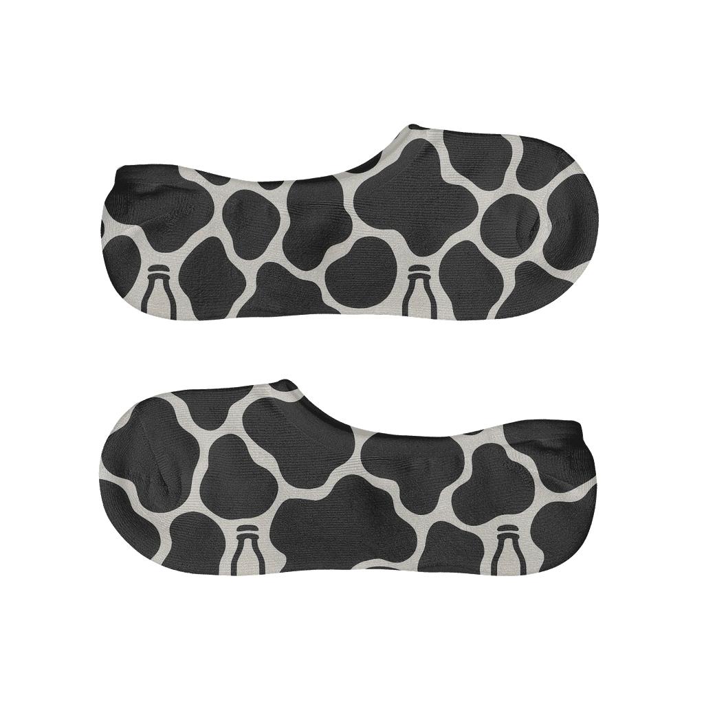 Tessellated Cow Spot Lattice breathable seamless no-show sockscustom no-show socks