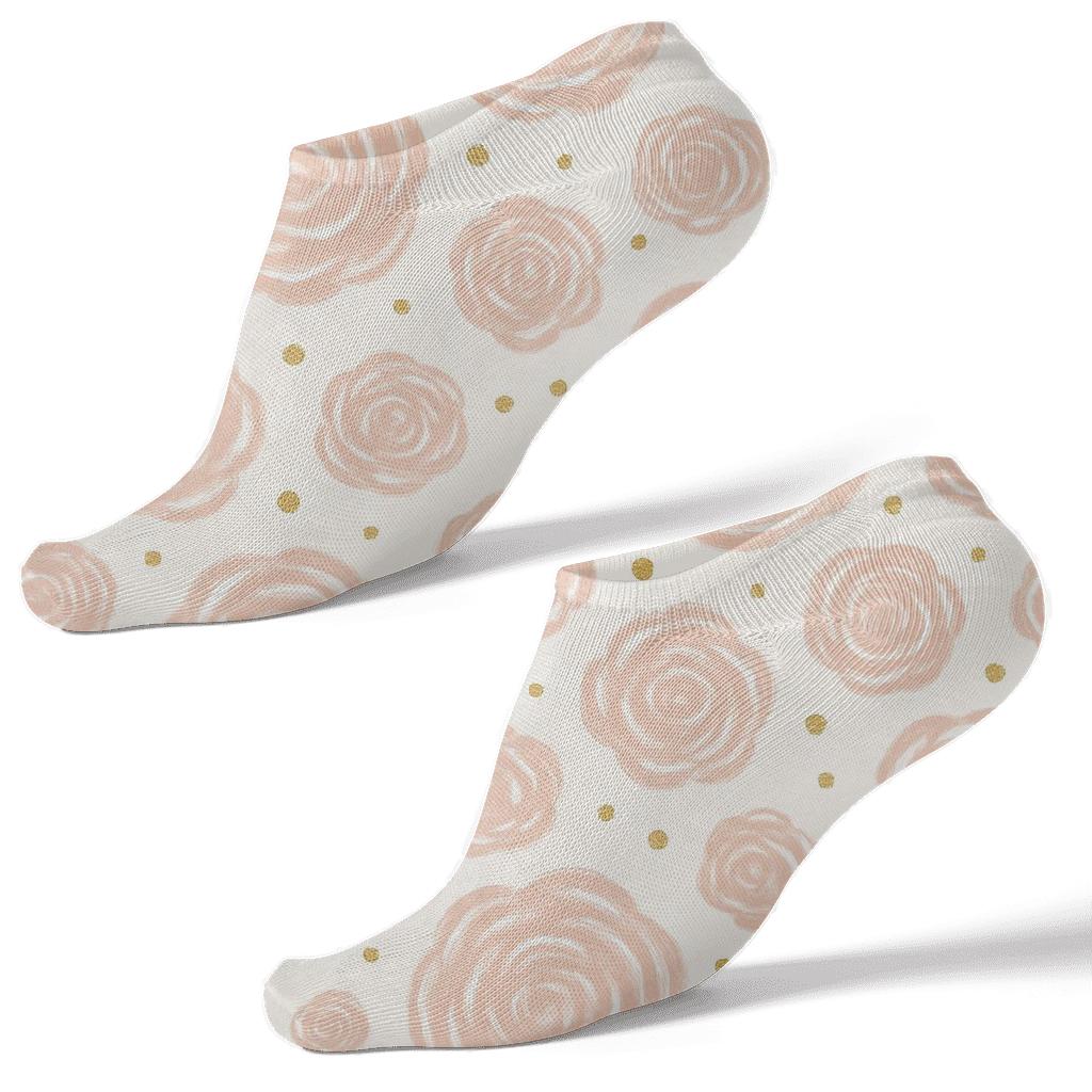 Blush Pink Metallic Rosette Scatter personalized ankle socks