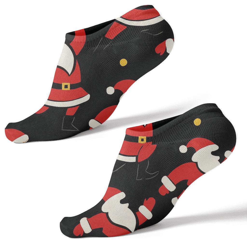 Flying Sleigh Santa Array personalized ankle socks