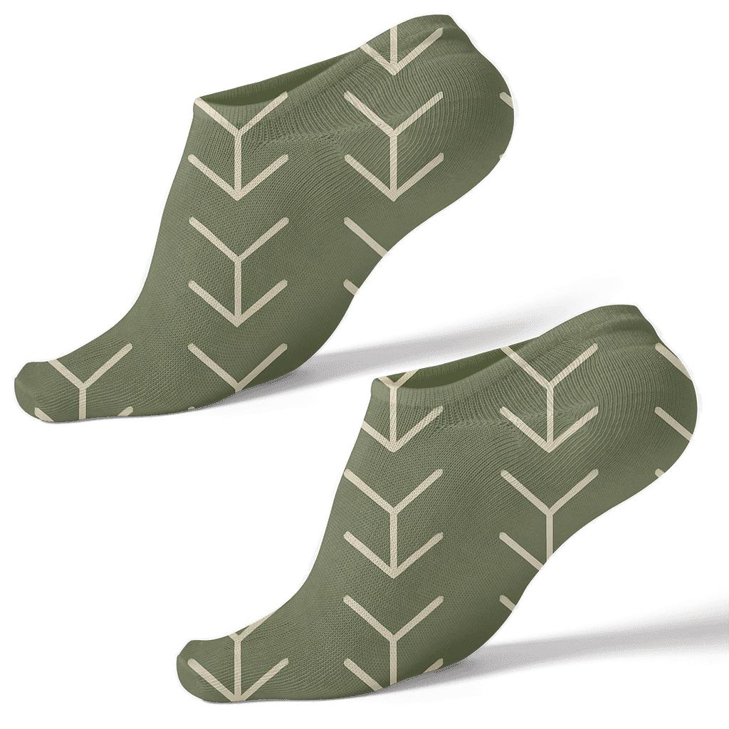 Slim Chevron March custom ankle socks