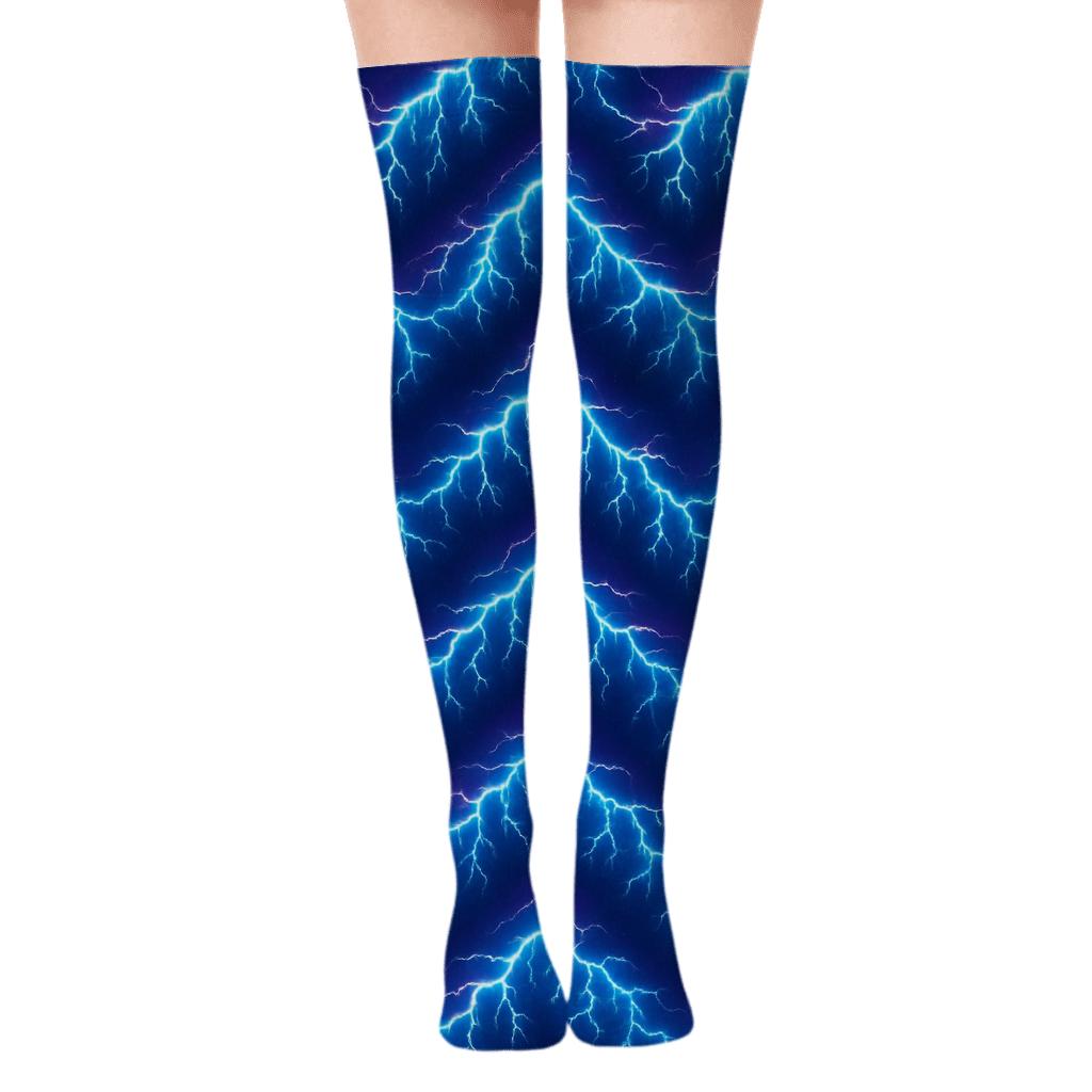 Fractal Chevron Strike custom over-the-knee socks