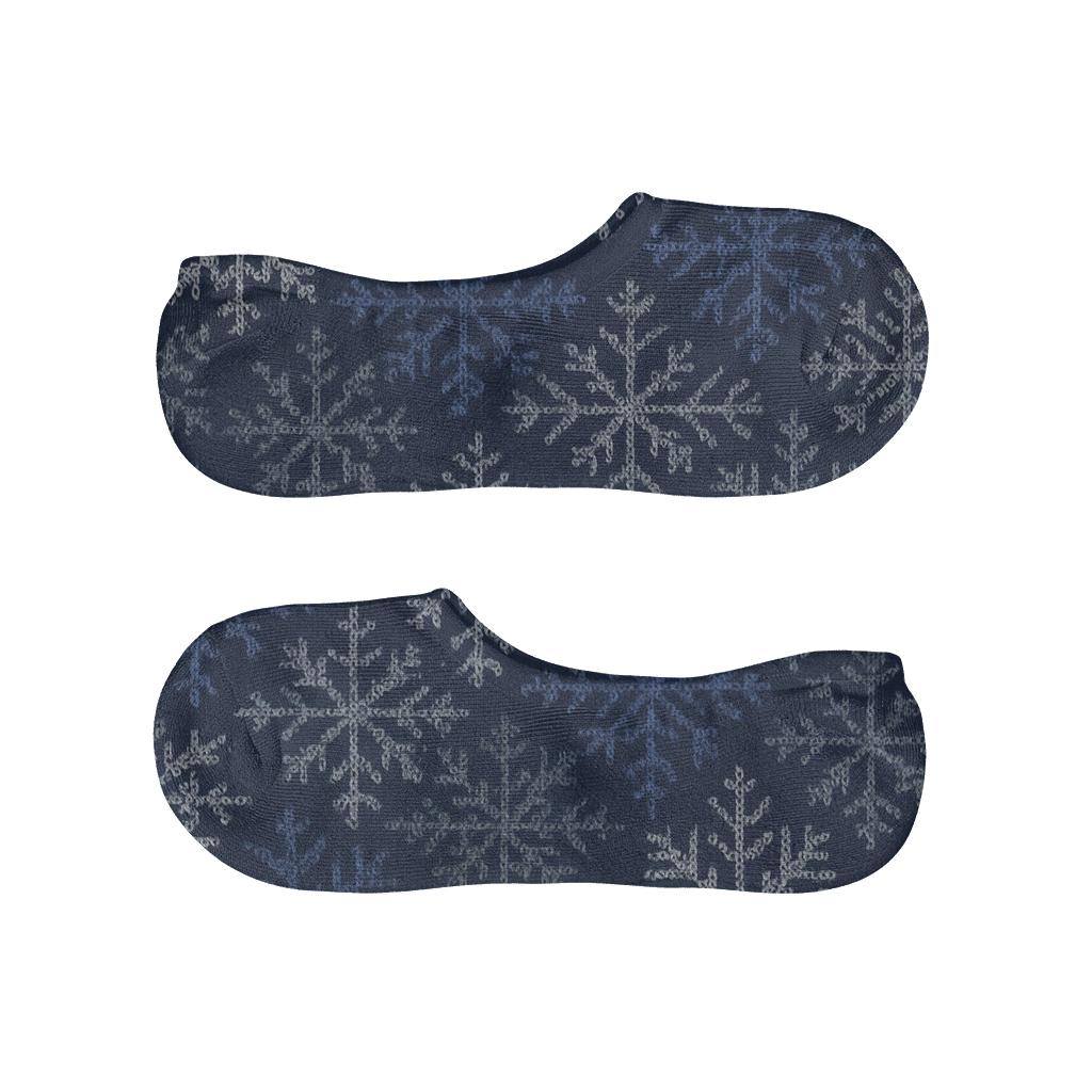 Snowflake Medley Holiday Cluster personalized no-show socks