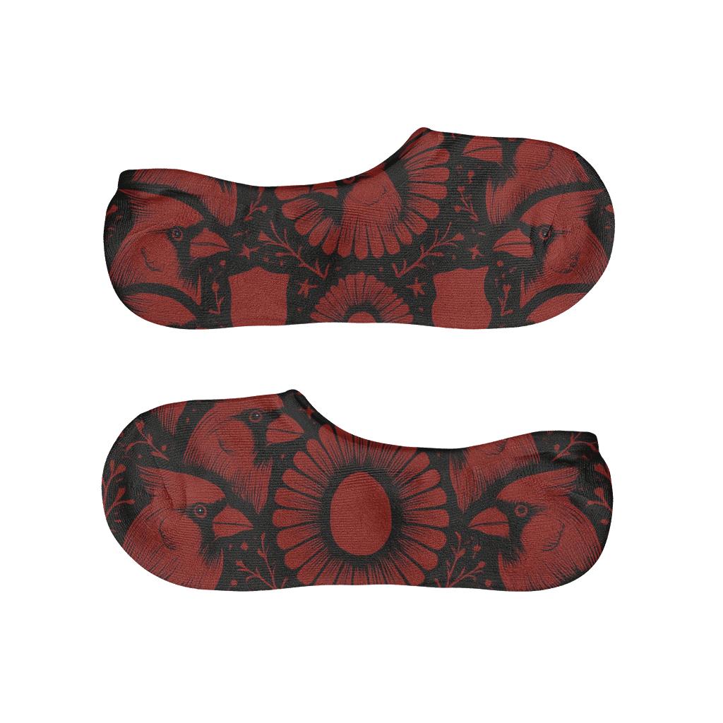 Cardinal Crest Radial On Dark Field custom no-show socks