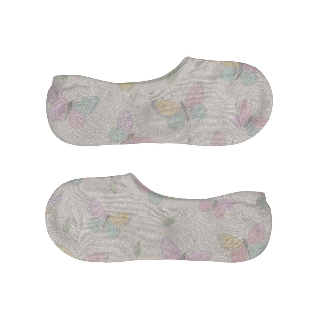 Pastel Painted Ladies Scatter personalized no-show socks
