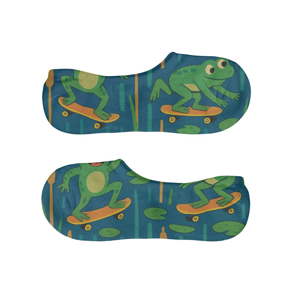 Reed Rhythm Skate Frogs anti-slip no-show socks