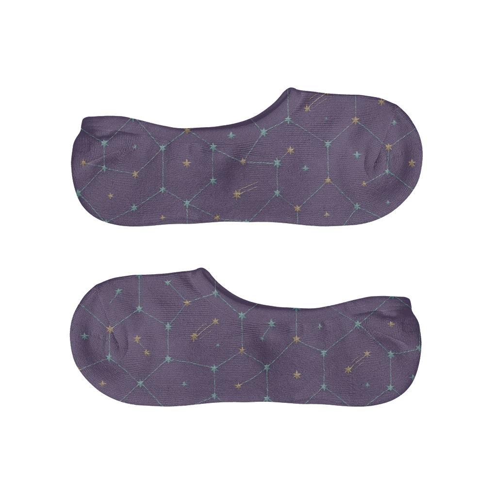 Constellation Stitch Mesh designer printed no-show socks