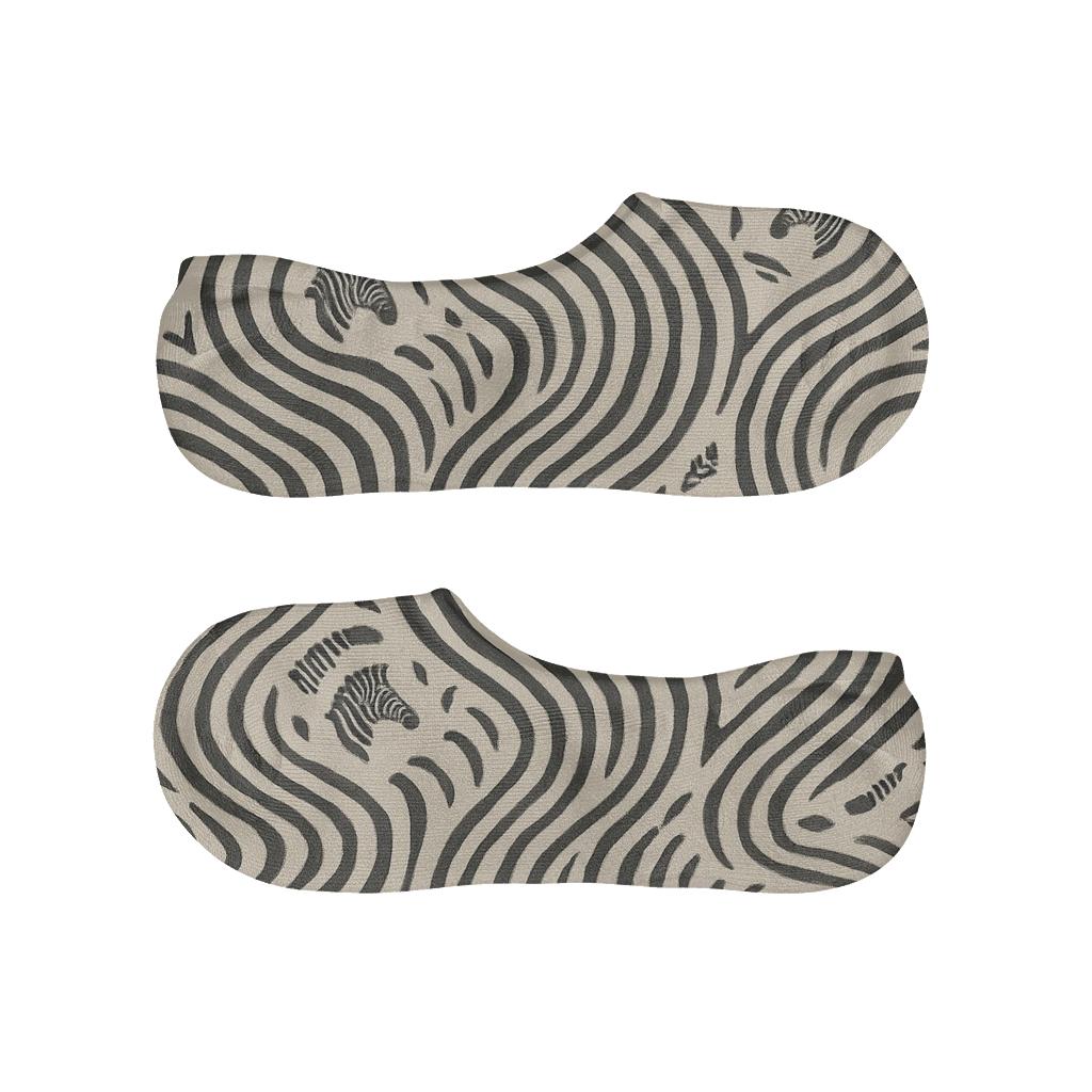 Organic Stripe Wave breathable no-show socks