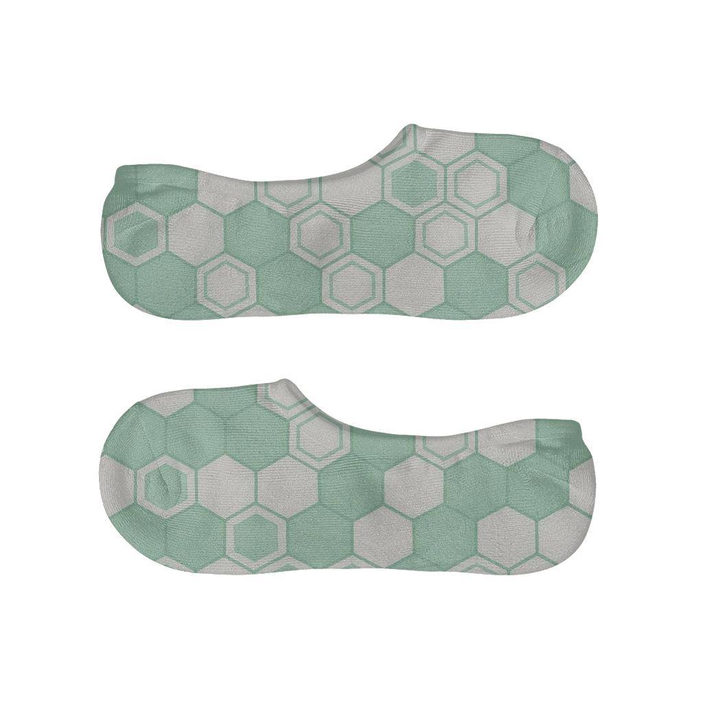 Micro Hex Scatter soft cotton no-show socks