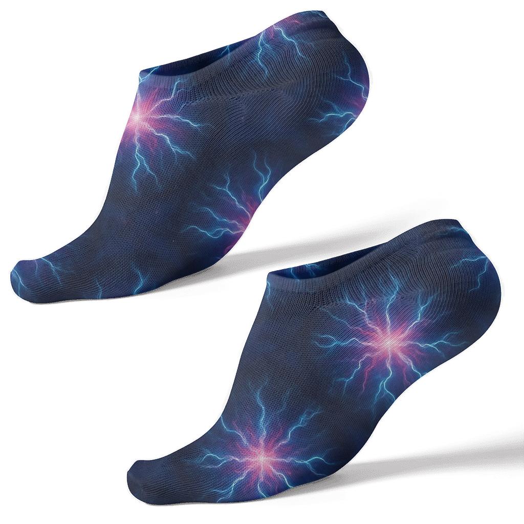 Neon Burst Radiant Array premium sports ankle socks