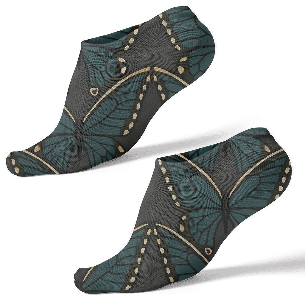Swallowtail Chevron Flow trendy patterned ankle socks