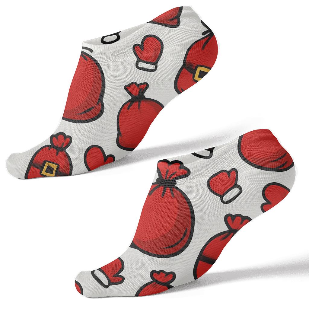 Gift Sack Scatter Santa Edition trendy patterned ankle socks