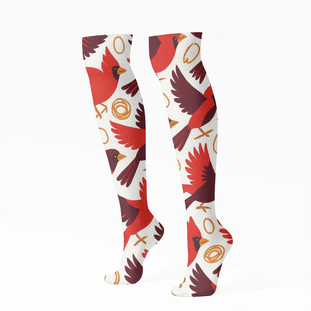 Cardinal Flight Array premium sports knee-high socks