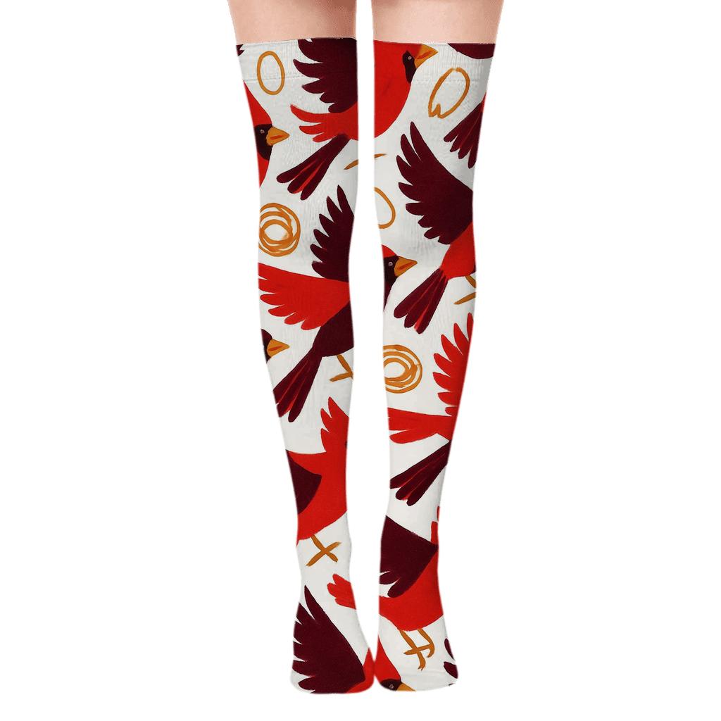 Cardinal Flight Array comfortable cotton over-the-knee socks