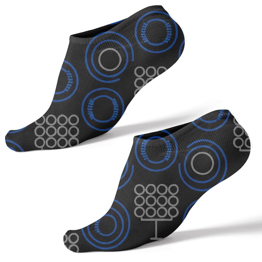 Stadium Light Lattice Blue Jays Edition designer print ankle socks