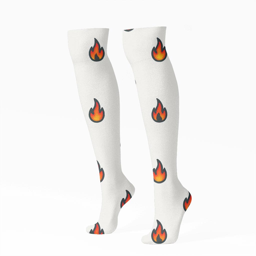 Minimal Heat Chic Scatter trendy patterned knee-high socks