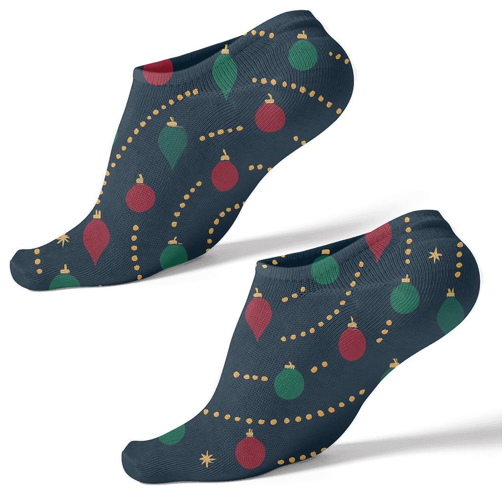 Ornament Spiral Xmas Array trendy patterned ankle socks