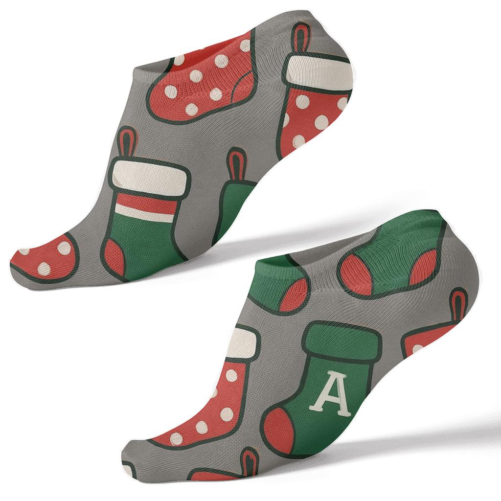 Holiday Stocking Progressive Grid stylish athletic ankle socks