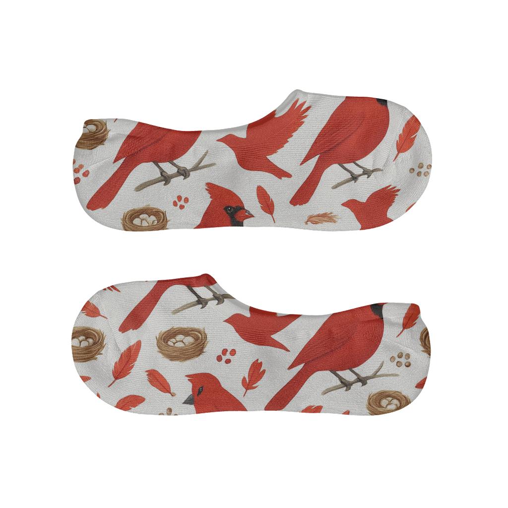 Cardinal Flight Array On White Field comfortable invisible socks