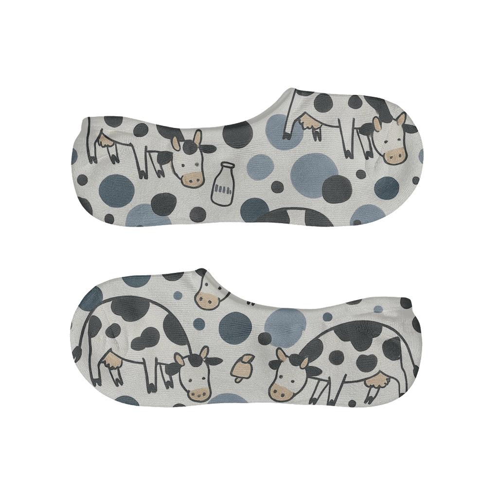 Playful Grazing Cluster Scatter personalized no-show socks