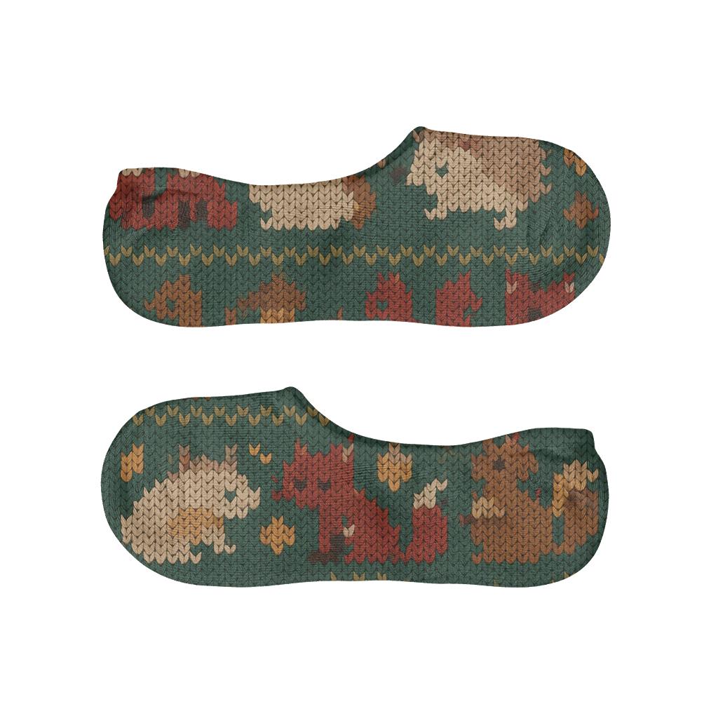 Whimsical Woodland Knit low cut no-show socks