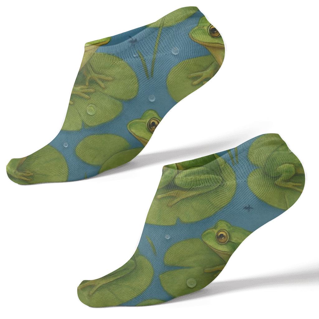 Lily Pad Lattice personalized ankle socks