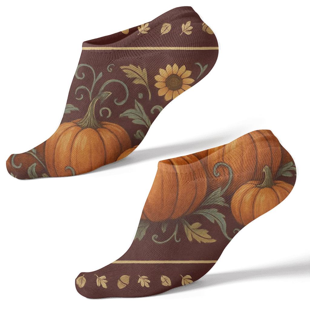 Pumpkin Patch Mirror Band unique graphic ankle socks