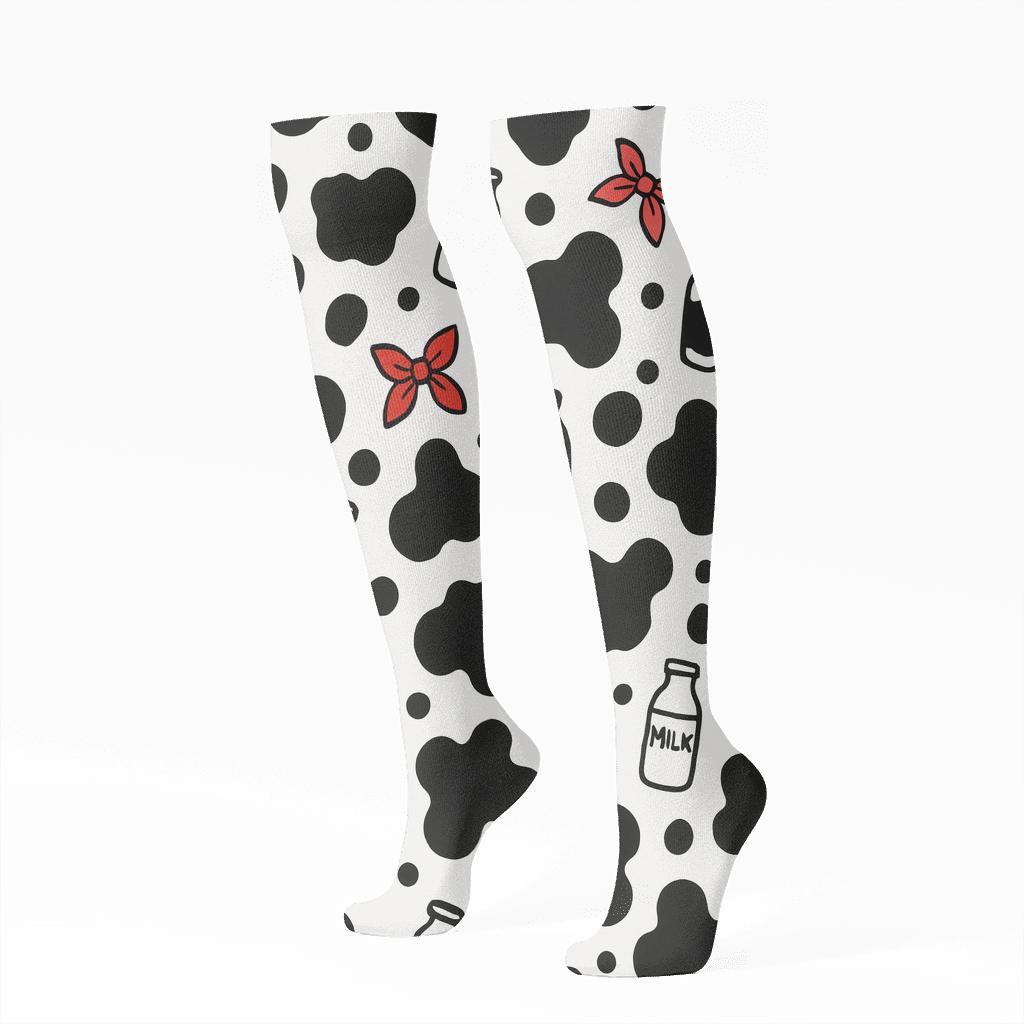 Playful Spot Cluster Scatter custom knee-high socks