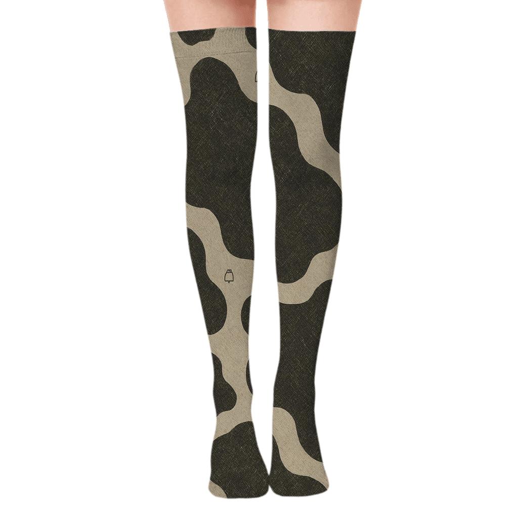 Diagonal Blotch Progression soft everyday over-the-knee socks