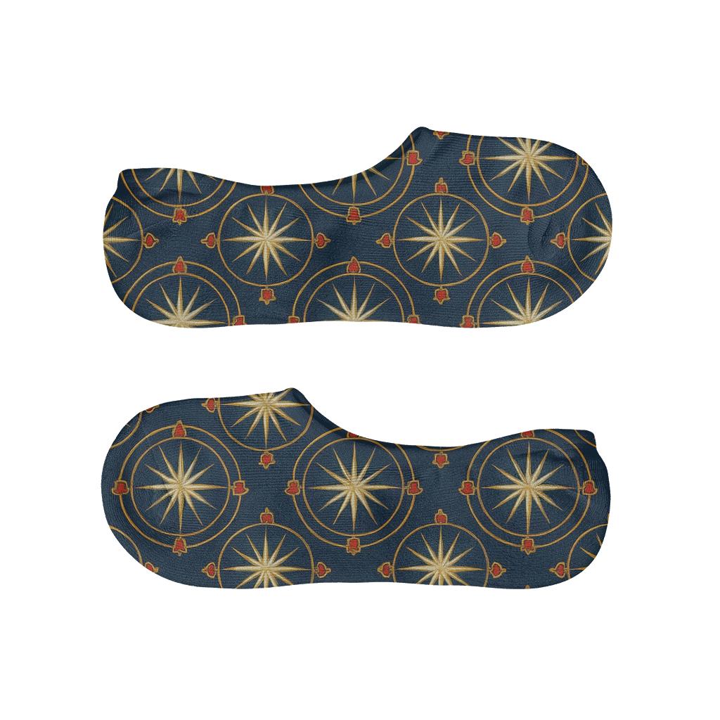 Holiday Starburst Garland Xmas anti-slip no-show socks
