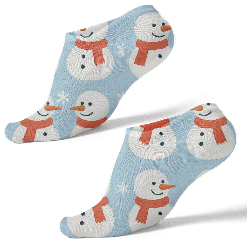 Snowman With Scarf Christmas Band soft everyday ankle socks