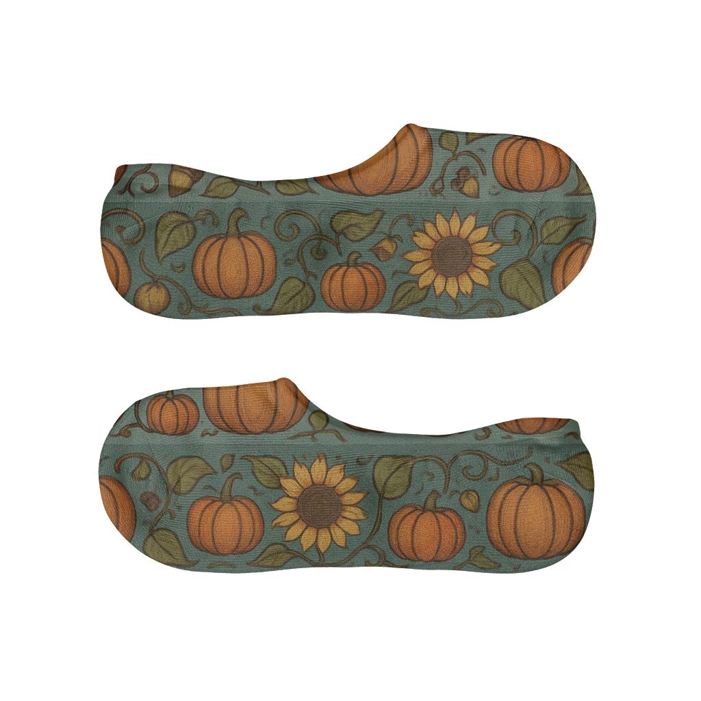 Pumpkin Patch Mirror Band breathable seamless no-show sockscustom no-show socks