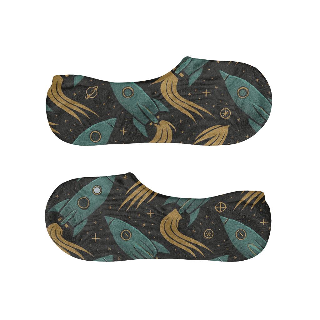 Retro Rocket Chevron trendy no-show sock styles
