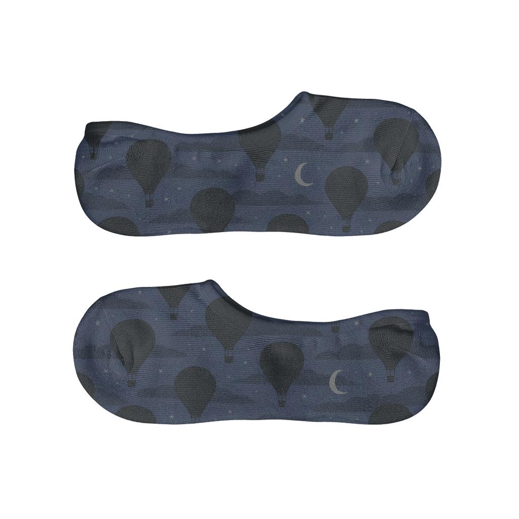 Twilight Balloon Panorama On Indigo comfortable low-cut socks