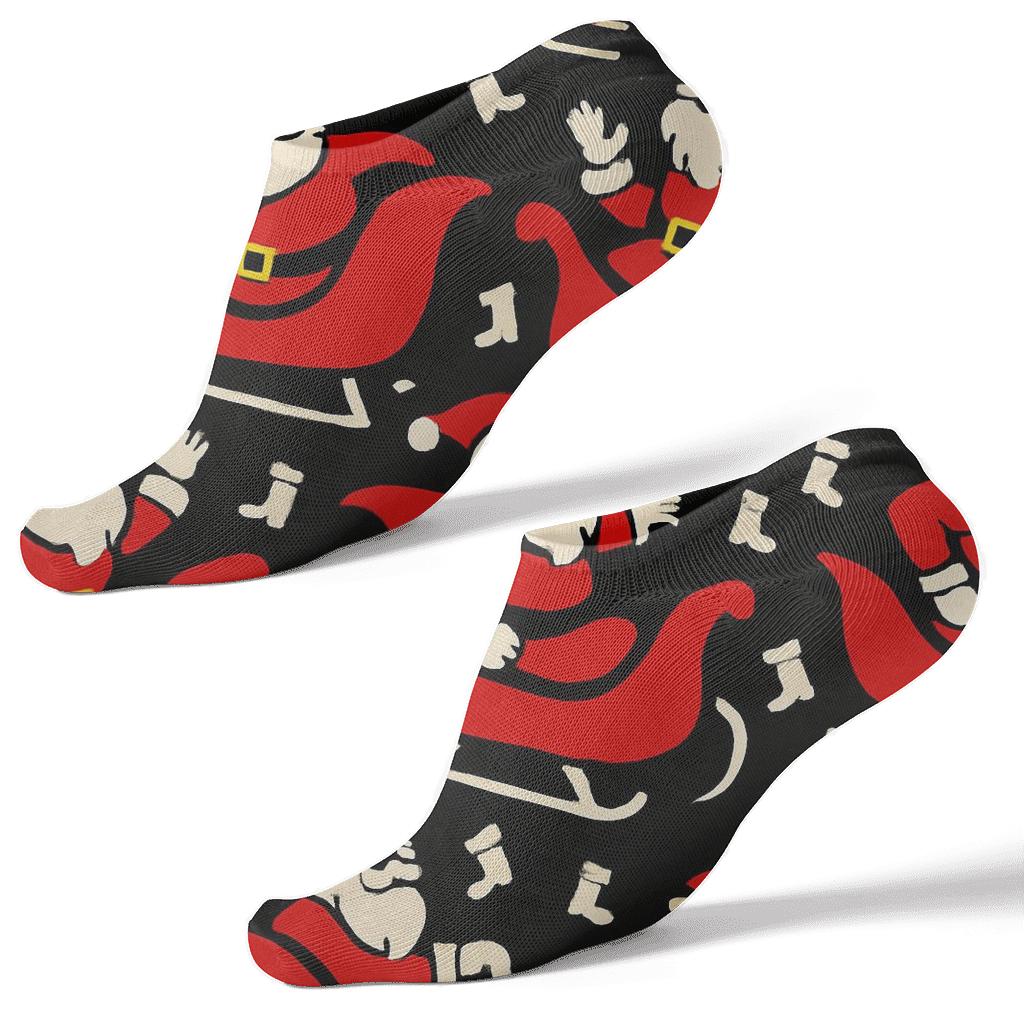 Sleigh Array Santa Pattern trendy patterned ankle socks