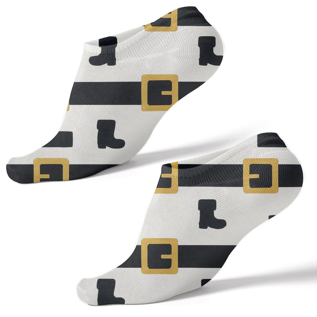 Santa Belt Buckle Progression trendy patterned ankle socks