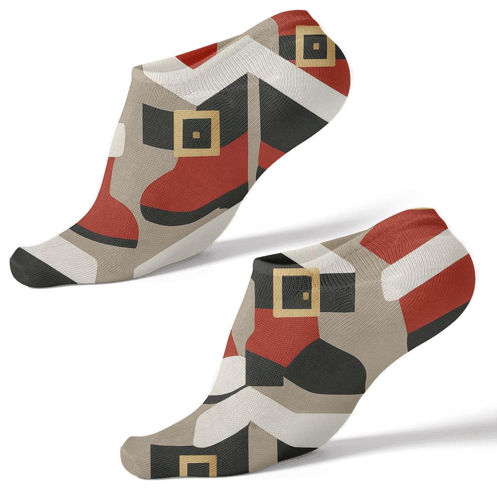 Boots And Belt Chevron Santa comfortable cotton ankle socks