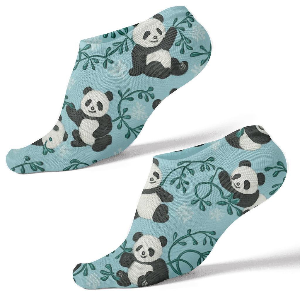 Panda Snow Garland Repeat stylish athletic ankle socks