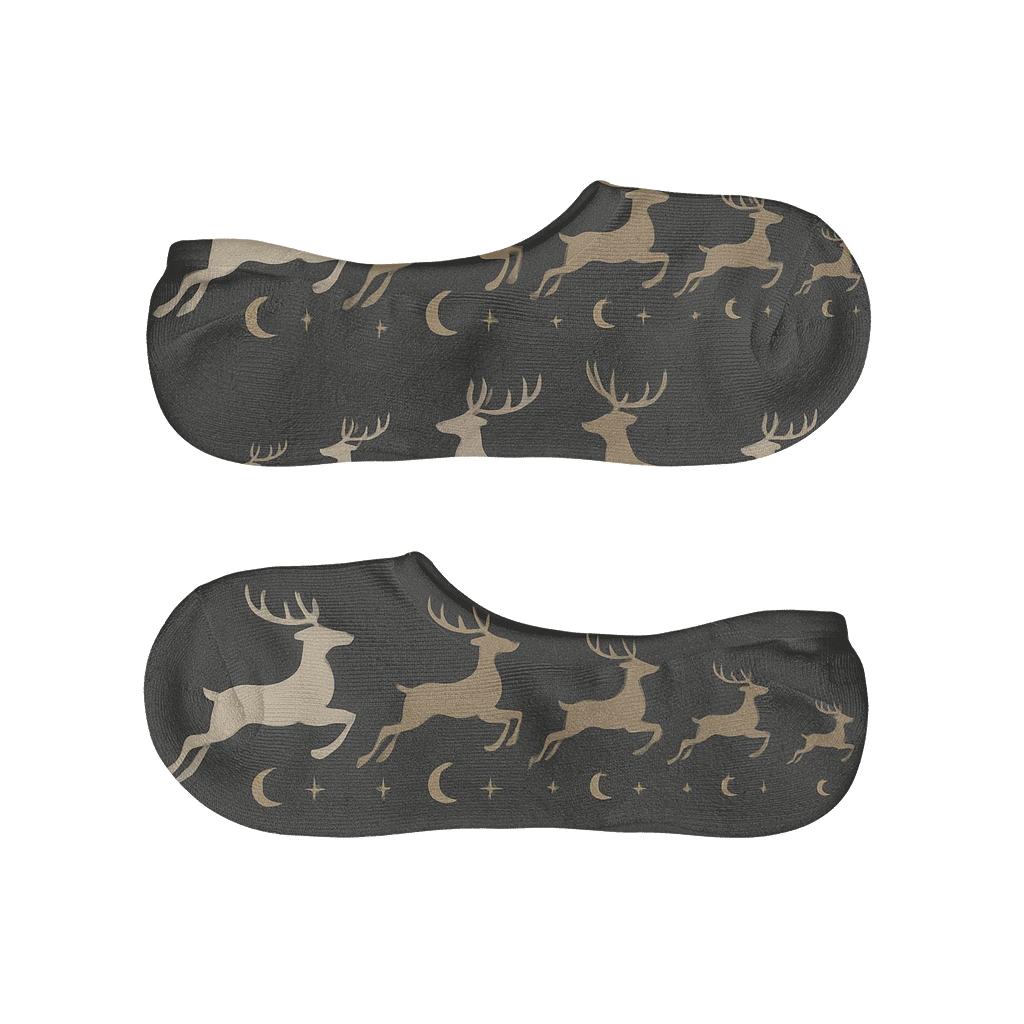 Reindeer Silhouette Progression Holiday personalized invisible socks