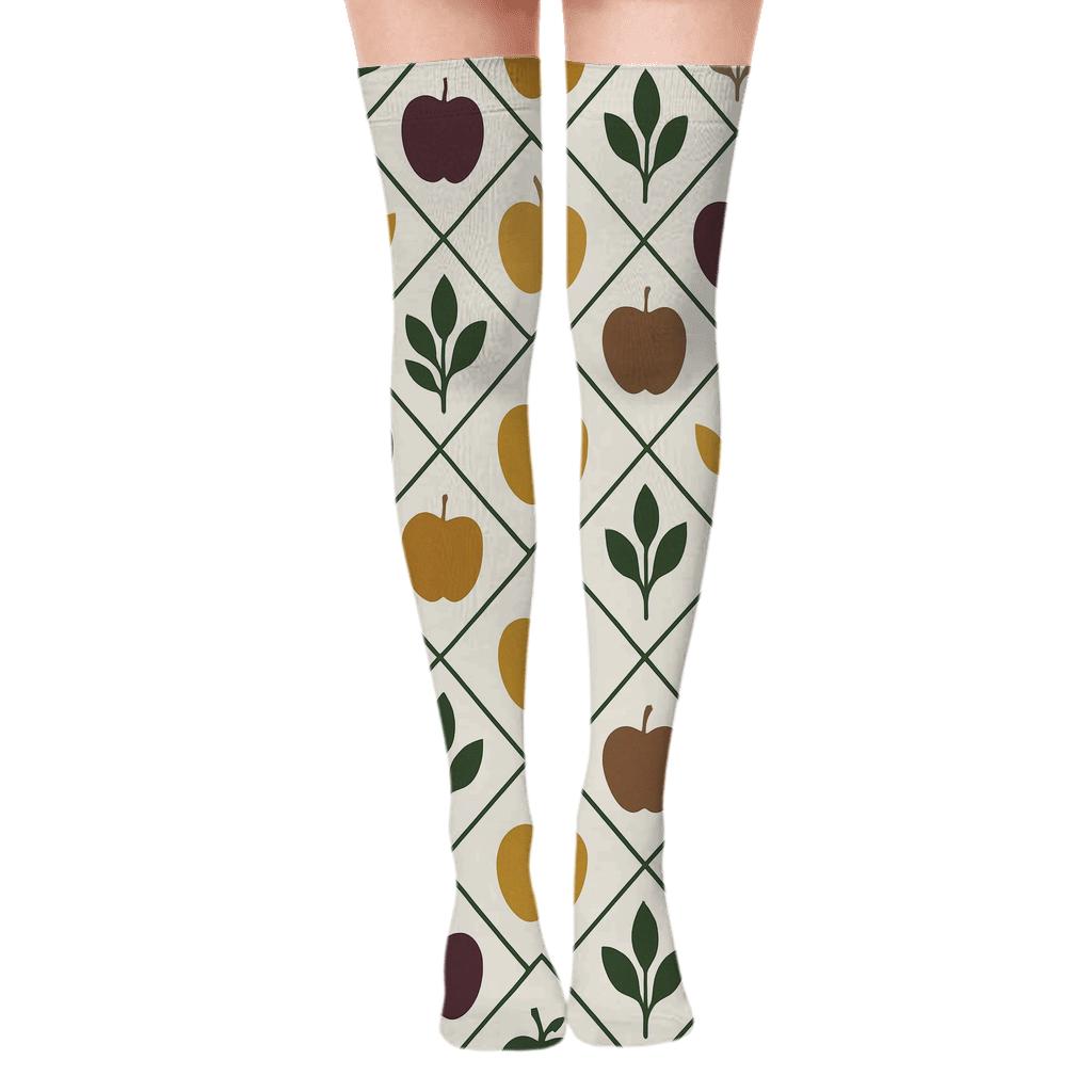 Apple Grove Lattice soft everyday over-the-knee socks
