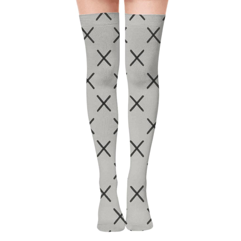 Gentle Cross Pack comfortable cotton over-the-knee socks