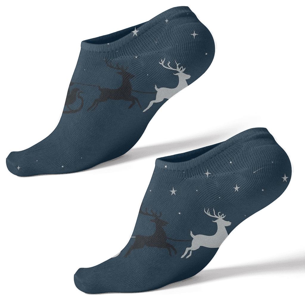 Santa Sleigh Ride Holiday soft everyday ankle socks