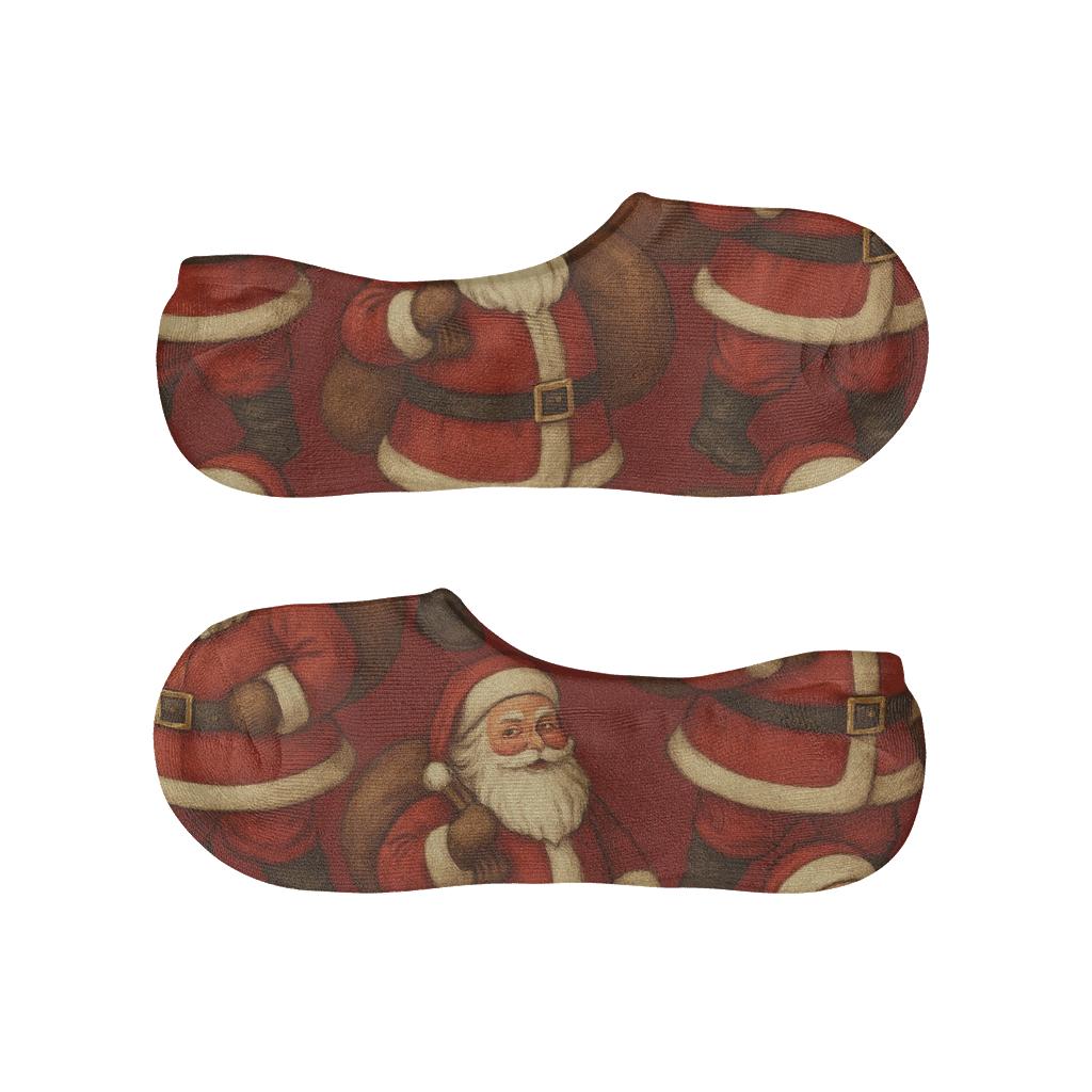 Santa Parade Tessellation designer print no-show socks