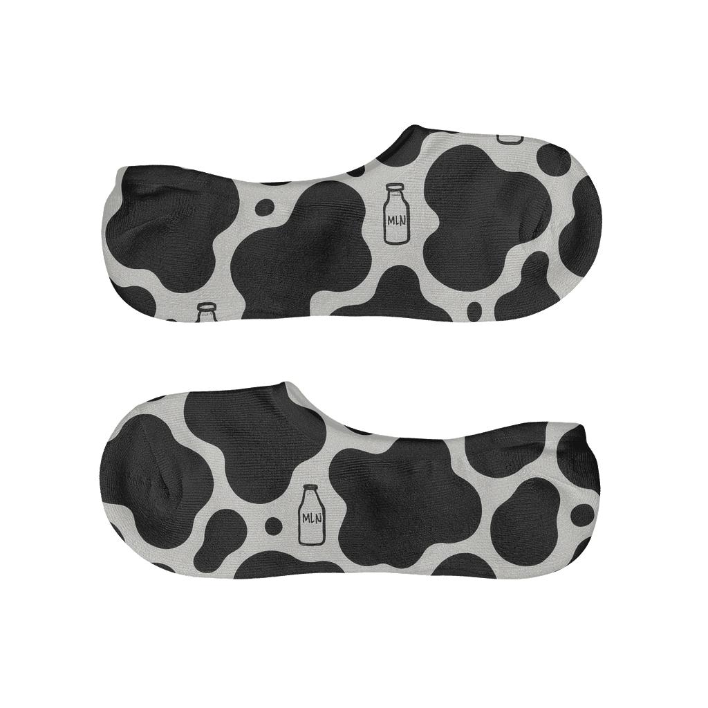 Classic Spot Grid With Tiny Milk Bottles custom no-show socks