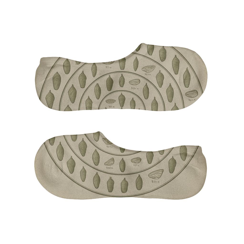Chrysalis Concentric Study On White personalized invisible socks