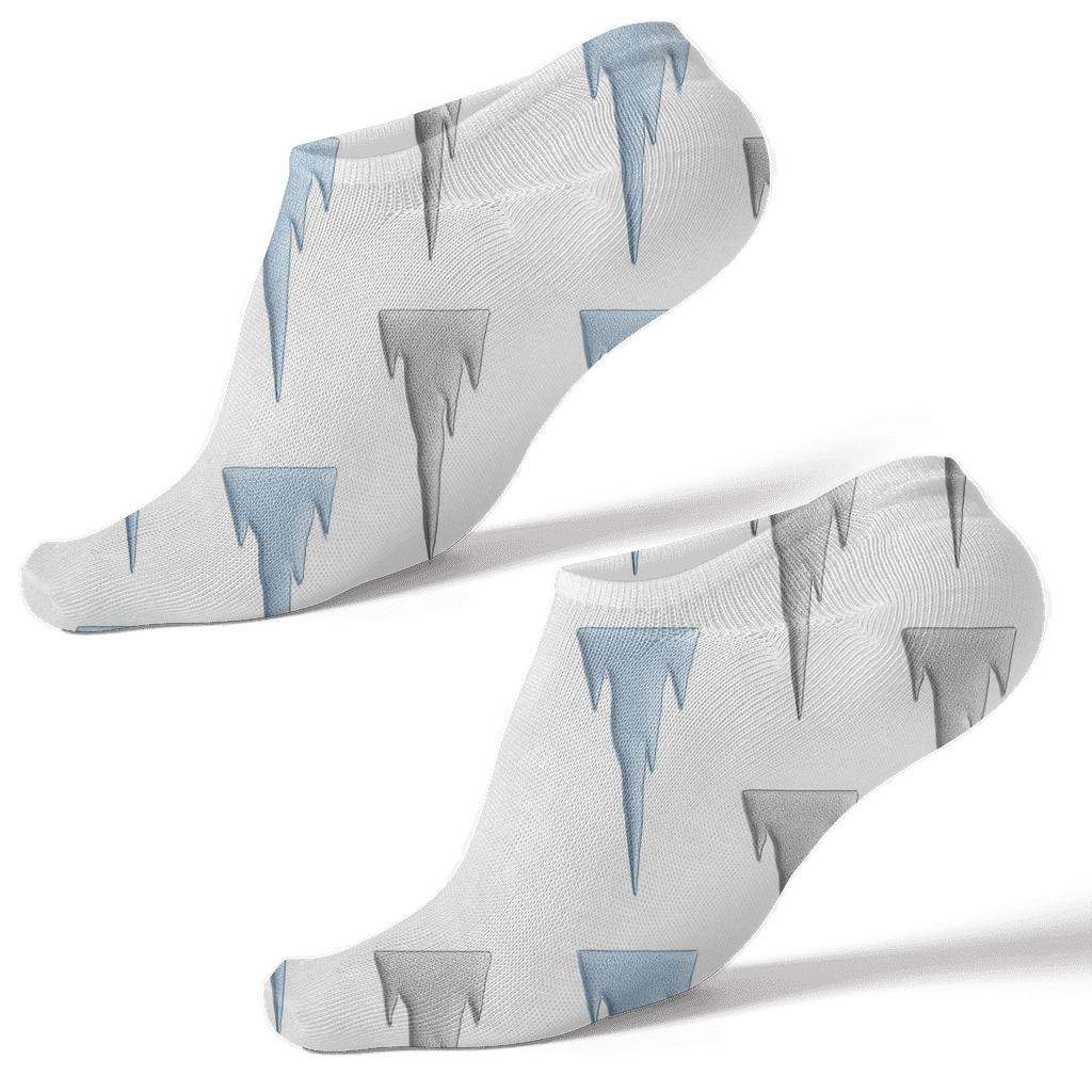 Icicle Stripe Minimalist Christmas designer print ankle socks