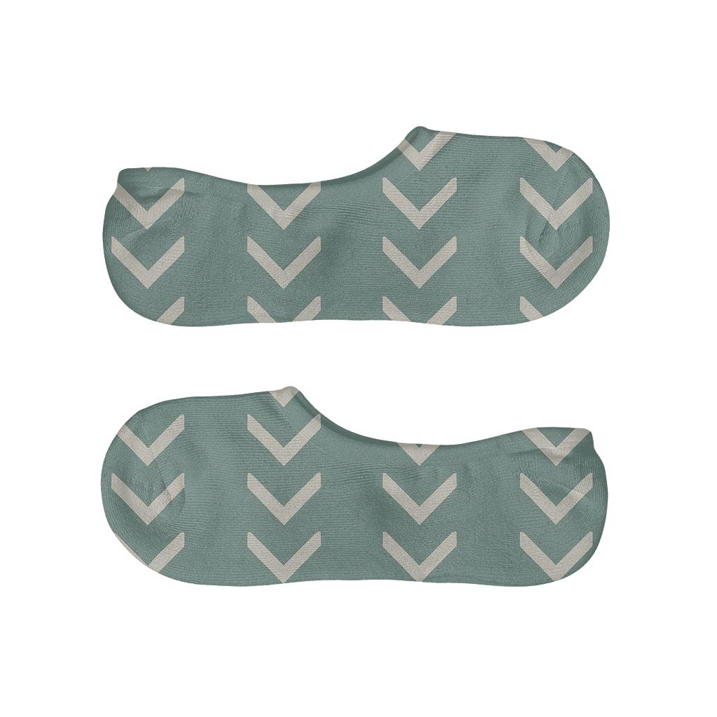 Slim Chevron March soft cotton no-show socks