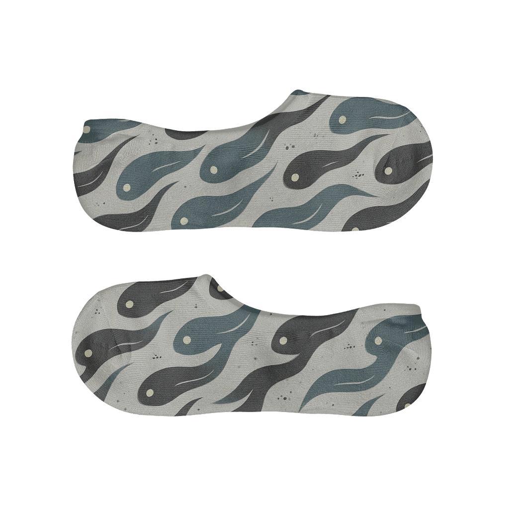Tadpole Chevron Flow personalized no-show socks