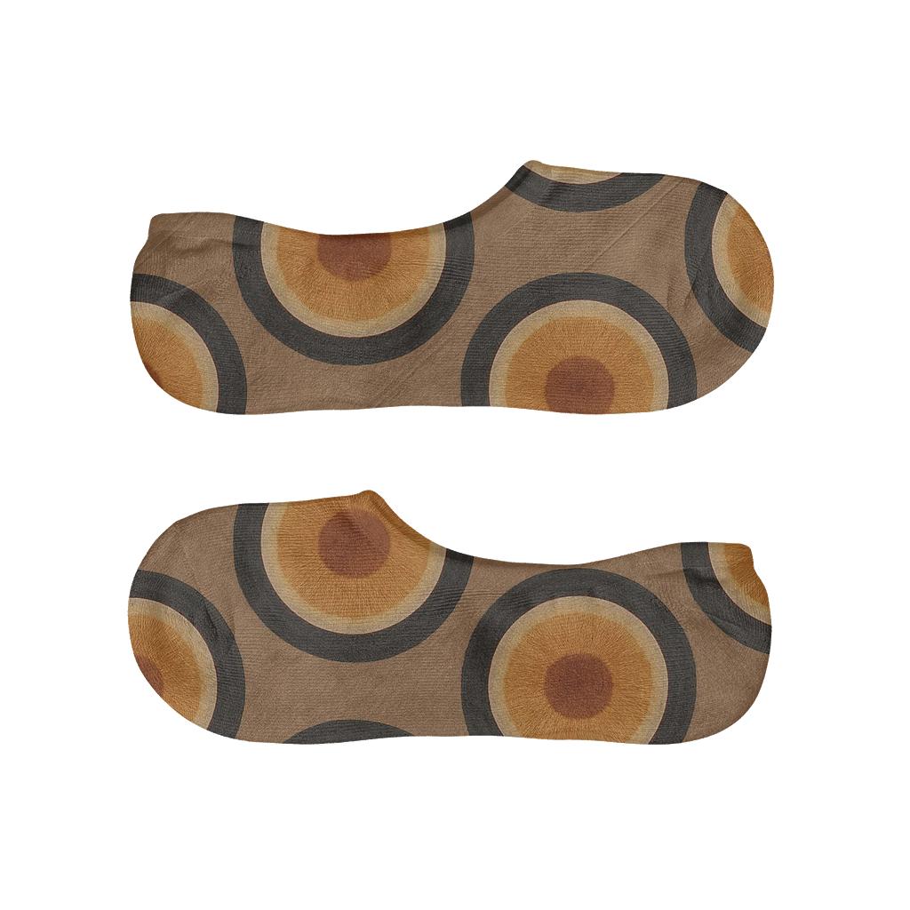 Oversized Medallion Spots On Neutral Wrap breathable seamless no-show sockscustom no-show socks