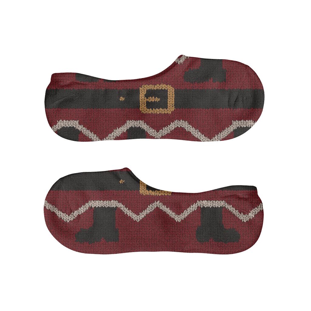 Santa Belt Buckle Chevron unique hidden socks