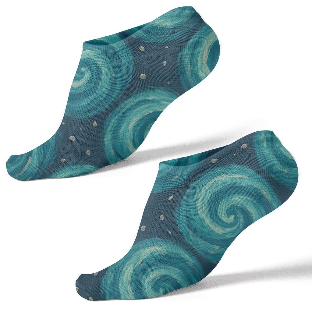 Spiral Whirlpool Tessellation personalized ankle socks